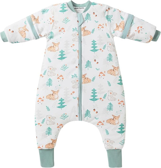2.5 Tog Winter Sleep Sack with Feet for Baby/Toddler, Sleeping Bag with Legs & Detachable Sleeves