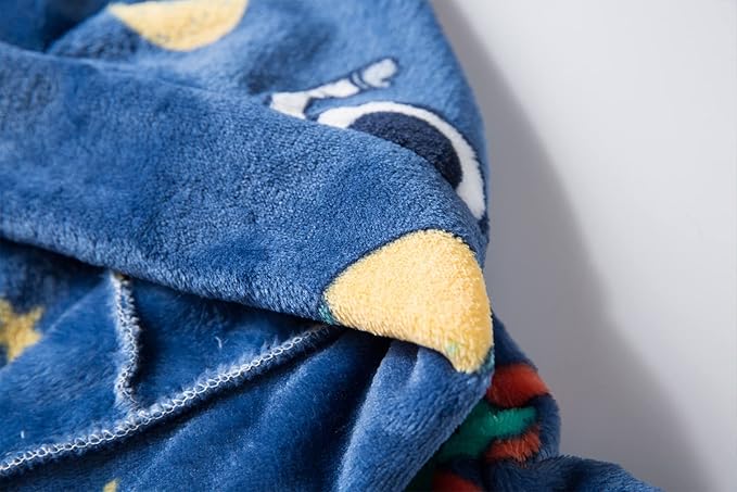 DELEY Girl's Robe Baby Boys Hoodie Robes Toddler Bathrobes for Kids Pajamas Sleepwear