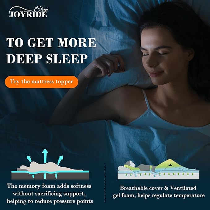 2 Inch California King Memory Foam Mattress Topper, Cooling Gel Bed Topper with Removable Cover, Soft & Pain Relief & Breathable, CertiPUR-US & Oeko-Tex Certified
