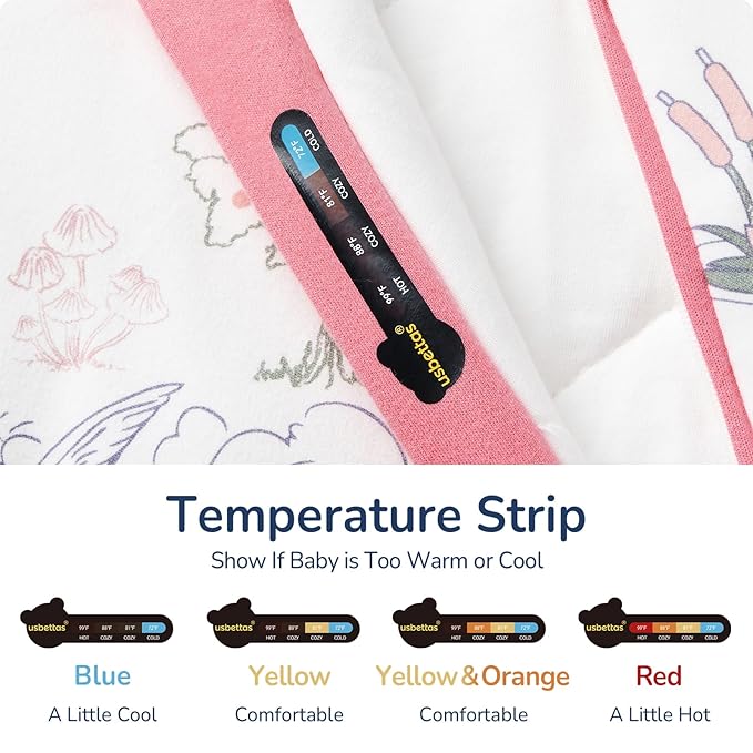 Baby Sleep Sack 3–6 Months, 2.5 TOG Warm Cotton Sleep Sack with Detachable Long Sleeves, Winter Wearable Blanket for Cold Nights, 2-Way Zipper Toddler Sleeping Sack, Bunny