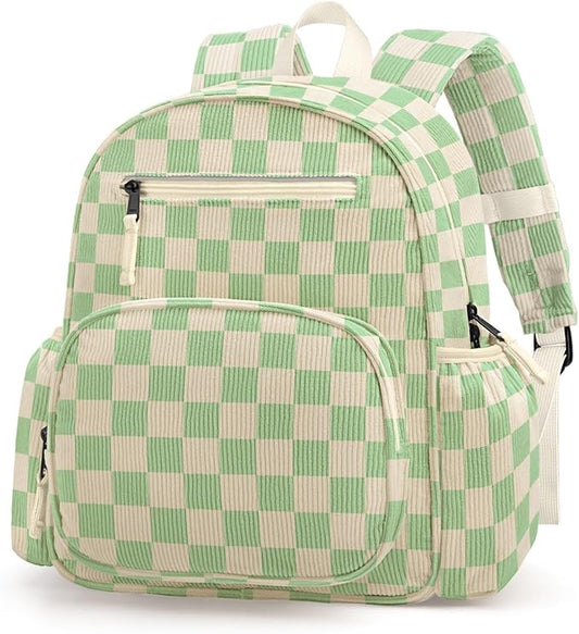 atgark Corduroy Toddler Backpack for Boys 2-5, Cute Kids Backpacks Boys - Preschool Kindergarten Backpack 13.7" H Fit Folder