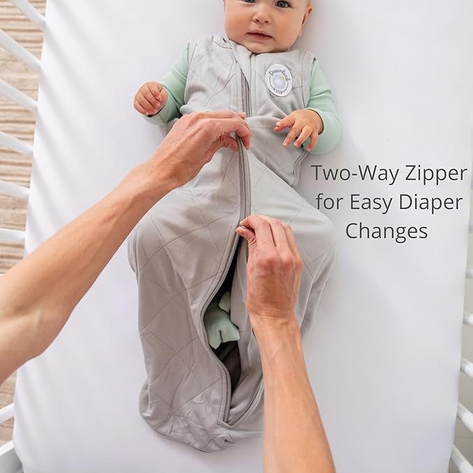 Dreamland Baby Lightweight Bamboo Viscose Sleep Sack (6-12 Months). 1.0 TOG Ultra Soft Blanket w/ 2-Way Zipper. 95% Viscose, 5% Spandex (Forest). Mom-Owned US Business, Premium Materials