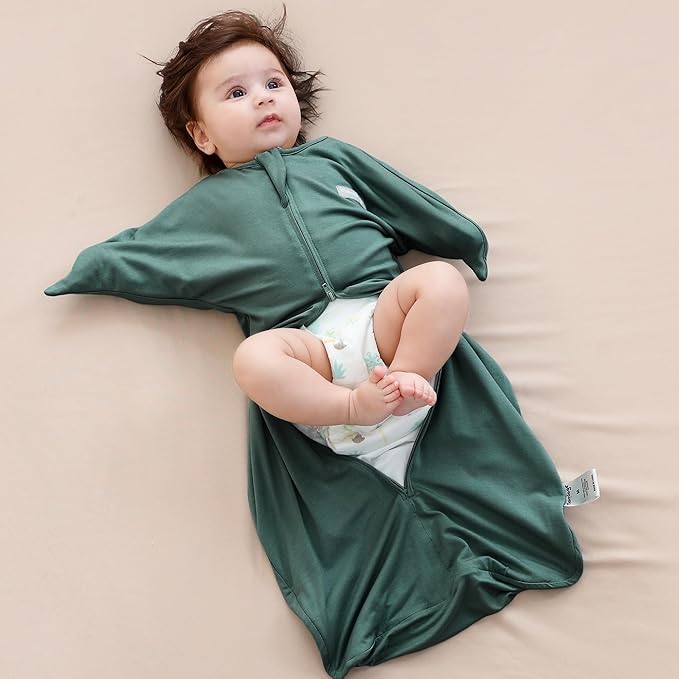 PuppyPaws Baby Sleep Sack, Transitional Swaddle, Swaddles for Newborns，1.0 Tog Sleep Sack 3-6 Months, Wearable Blanket Baby with 2-Way Zipper