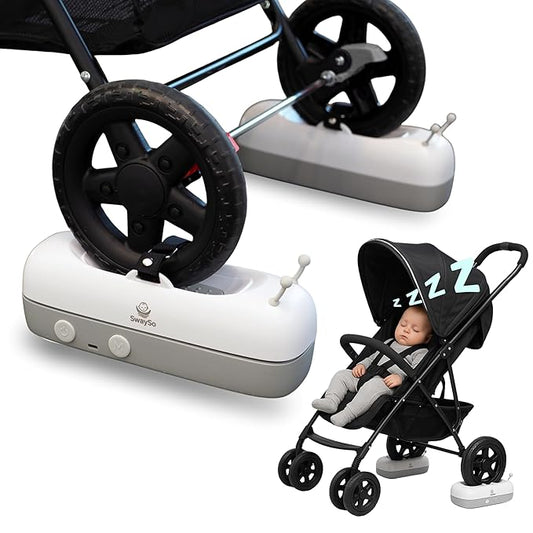 Automatic Stroller Rocker Attachment – Smart Infant Soother for Peaceful Sleep with Remote, Timer, Two Speed Modes, Type-C Rechargeable – No Anxious Vibrations, SwaySo