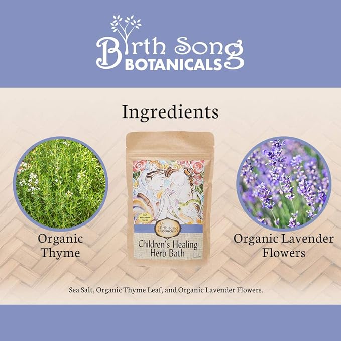 Birth Song Botanicals Children's Herb Bath for Lung and Respiratory Support* Herbal Bath for Children's Immune System Support, 8oz Bag