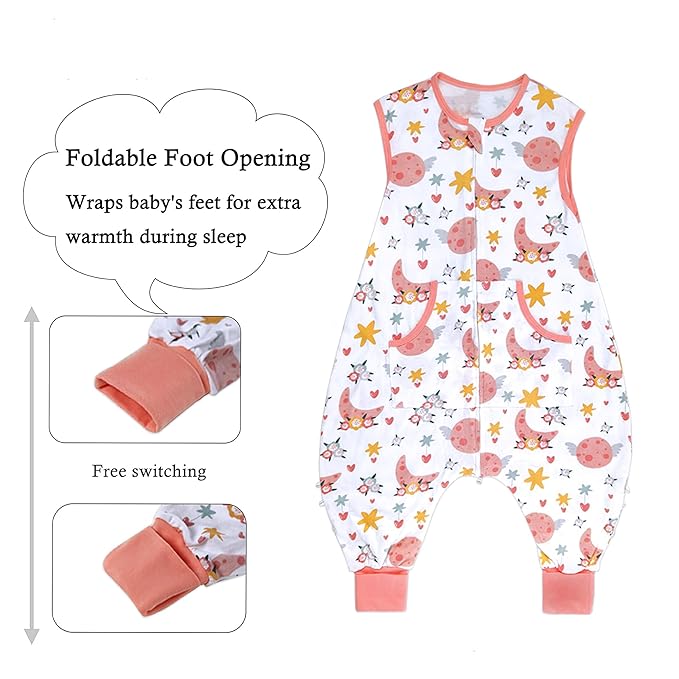 Toddler Sleep Sacks Sleep Sack 9-24 Months with legs Cozy comfy Baby Warable Blanket with 2-Way Zipper (9M-2T)