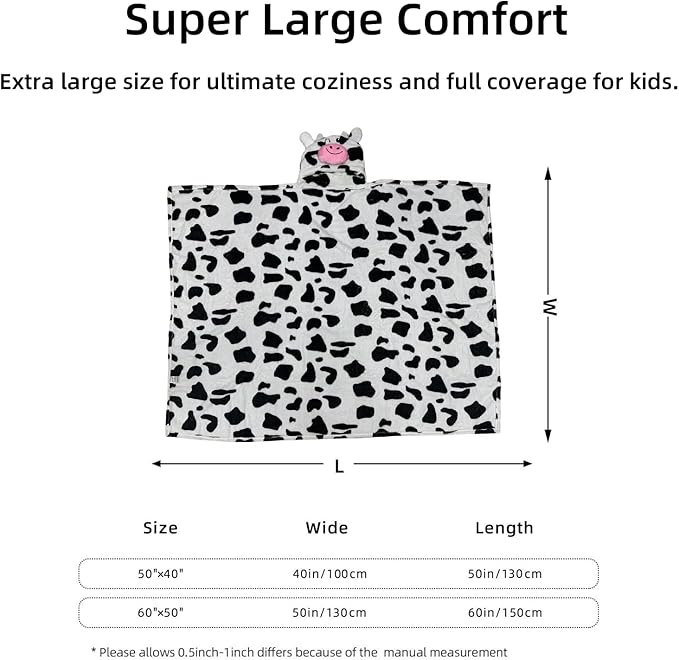 Wearable Blanket Hoodie for Kids Toddlers Hooded Towels Soft Cozy Wearable Throw Blanket Hoodie for Boys Girls