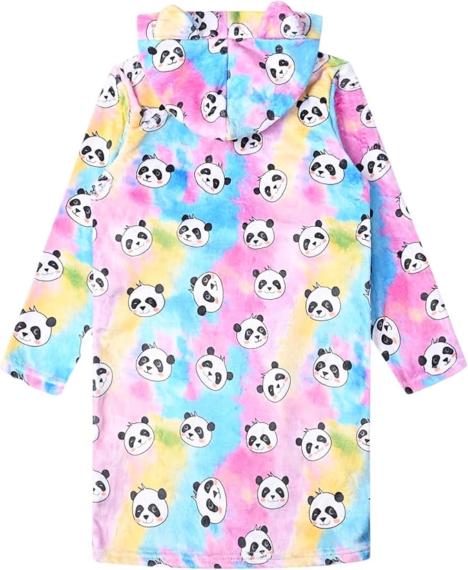 CHILDRENSTAR Girls Robe Kids Cat Bathrobes Plush Soft Fleece Pajamas Sleepwear