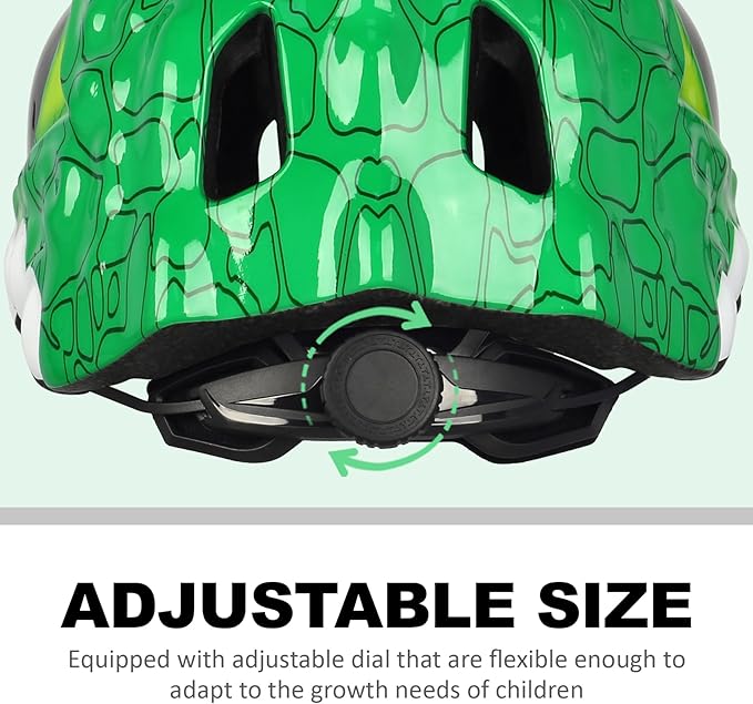 Toddler Kids Bike Helmet,3D Dinosaur Helmets for Boys Girls Infant/Baby to Children 1/2/3/4/5/6/7/8 Years Old Lightweight Adjustable Multi-Sports Bicycle Scooter Skateboard Skating Cycling