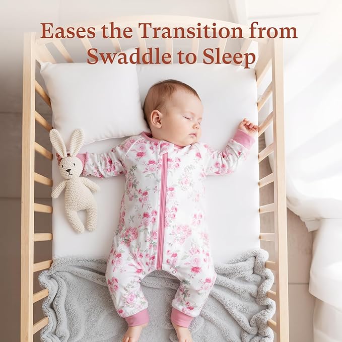 Baby 1.0 TOG Long Sleeve Sleep Suit with Legs, Premium Baby Swaddle Transition Sleep Sack, Newborn to 24 Months