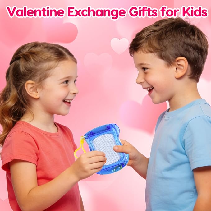 16PCS Mini Magnetic Drawing Board Valentine Party Favors Bulk for Kids 4-8 8-12 Goodie Treat Bag Stuffers Classroom Treasure Chest Carnival Prizes Box Toys Pinata Filler Birthday Return Gifts