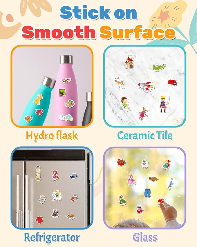Benresive Reusable Sticker Books for Kids 2-4, Sticker Books for Toddlers 1-3 2-4, Toddler Travel Toys Activities Crafts Gifts