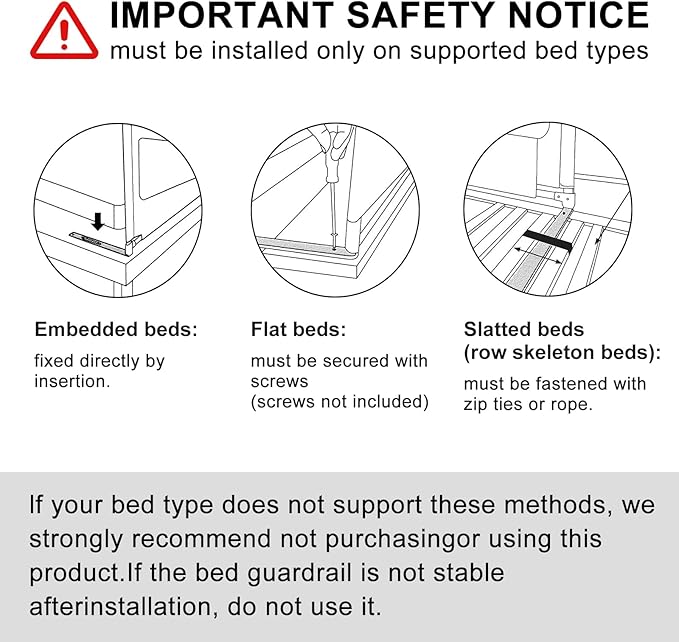 3-Piece King Size Bed Rail for Toddlers - Adjustable Baby Bed Rail Guard, Kids Safety Bed Rail for King Size Bed (78.7"x78.7"x74.8"-Grey)