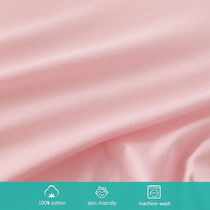 Bassinet Sheets Fit for Maxi COSI Iora, Fodoss, Yacul, Cloud Baby and Graco Travel Lite Bedside Sleeper,100% Cotton, 2 Pack, Ultra Soft Bassinet Sheet, Pink and Violet