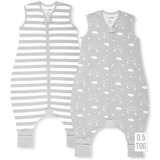 Mama Cheetah Toddler Sleep Sack with Feet 2T, 0.5 TOG Organic Cotton Baby Wearable Blankets with Legs, Baby Sleeping Bag for Walkers, Early Walker Medium