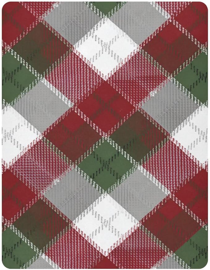 Christmas Plaid Pattern Red Crib Sheets Standard Crib Toddler Mattresses Cover Fitted Baby Bed Sheet Breathable Crib Mattress Sheet for Girls Boys 39''x27''x9''
