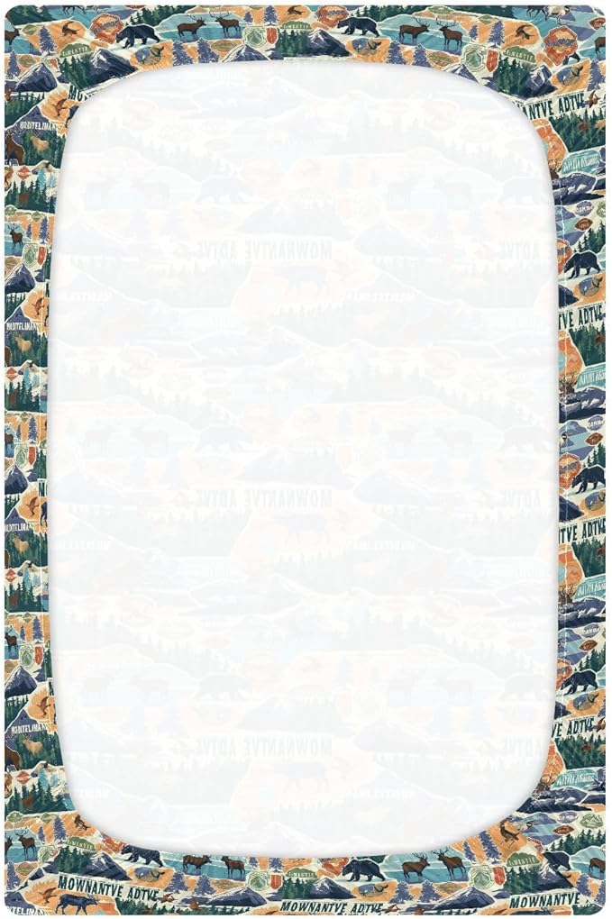 Fitted Crib Sheets for Baby Boys or Girls Soft Breathable Baby Play Yard Sheet for Standard Size Crib Mattress 39x27in Outdoor Recreation Vintage