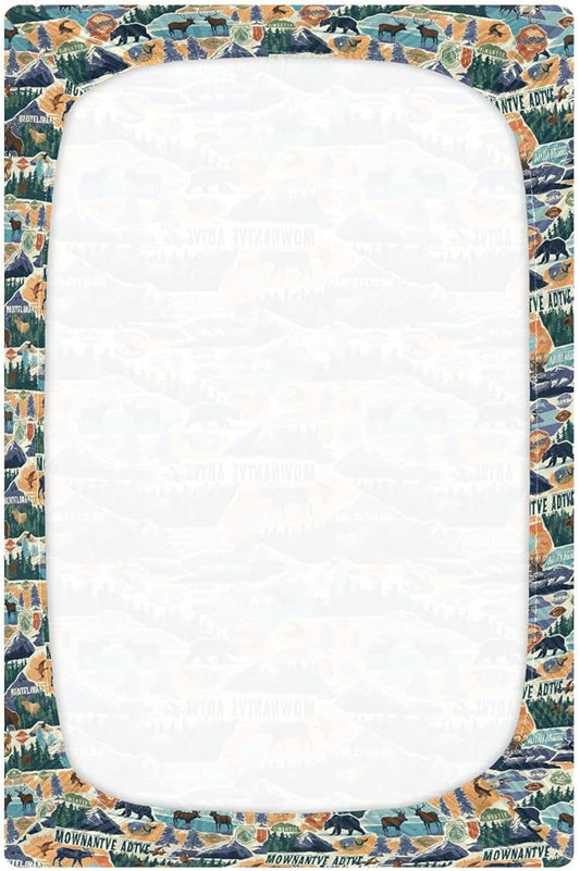 Fitted Crib Sheets for Baby Boys or Girls Soft Breathable Baby Play Yard Sheet for Standard Size Crib Mattress 39x27in Outdoor Recreation Vintage