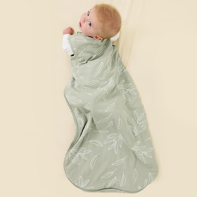 Woolino Merino Wool and Organic Cotton Baby Sleeping Bag - 4 Season Classic Sleep Sack - Two-Way Zipper Sleeping Bag for Baby and Toddler - 18-36 Months - Sage