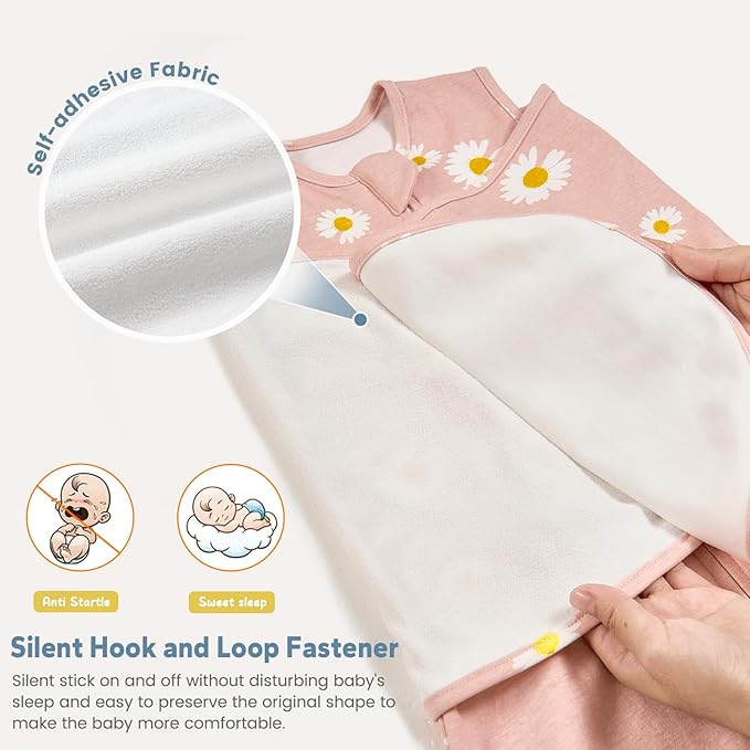 ZIGJOY Baby Swaddle Sleep Sack, 1.0 TOG Sleep Sack Swaddles for Newborns & infant 0-6 Months 100% Cotton Baby Wearable Blanket for Newborn Registry Essentials