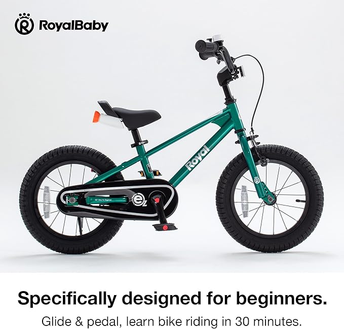 RoyalBaby Kids Bike Freestyle Classic & EZ Balance Pedal Switchable Bicycle, 12 14 16 18 Inch, 3-10 Years Toddler to Big Kids