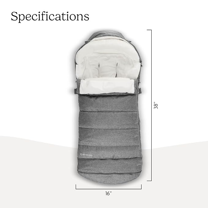 UPPAbaby CozyGanoosh 2-in-1 Seasonal Footmuff - Easily Attaches to UPPAbaby Strollers + RumbleSeat – Versatile, Ultra-Plush Zip-Out Liner for Cold Weather - Owen (Mocha Mélange)