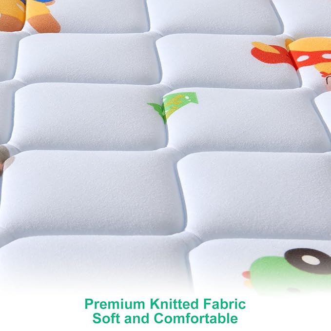 Premium Baby Mattress for Crib and Toddler Bed, 100% Knitted Fabric, Premium Fleece Surface-Hypoallergenic, Soft Breathable, 5" Thick-Firm and Optimal Support, Non-Toxic Crib Mattress