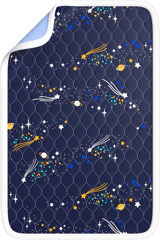 Bed Wetting Pads for Kids & Toddlers, 5 Layer Waterproof Washable Pee Pads, Potty Training Mattress Protector, Absorbent Chuck Pads Non Slip for Kids, Hospitals, Pets, Senior - 40" X 60" Blue, 1 Pack