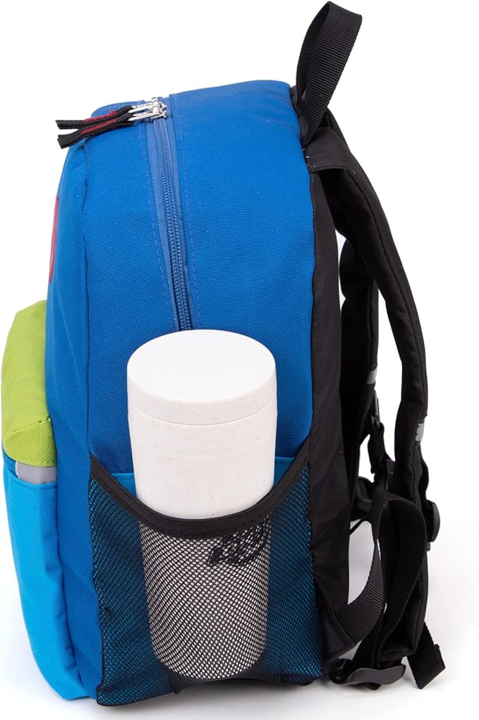 HawLander Little Kids Backpack for Boys or Girls, Toddler School Bag Fits 3 to 6 years old, Blue 02, 12 Inch