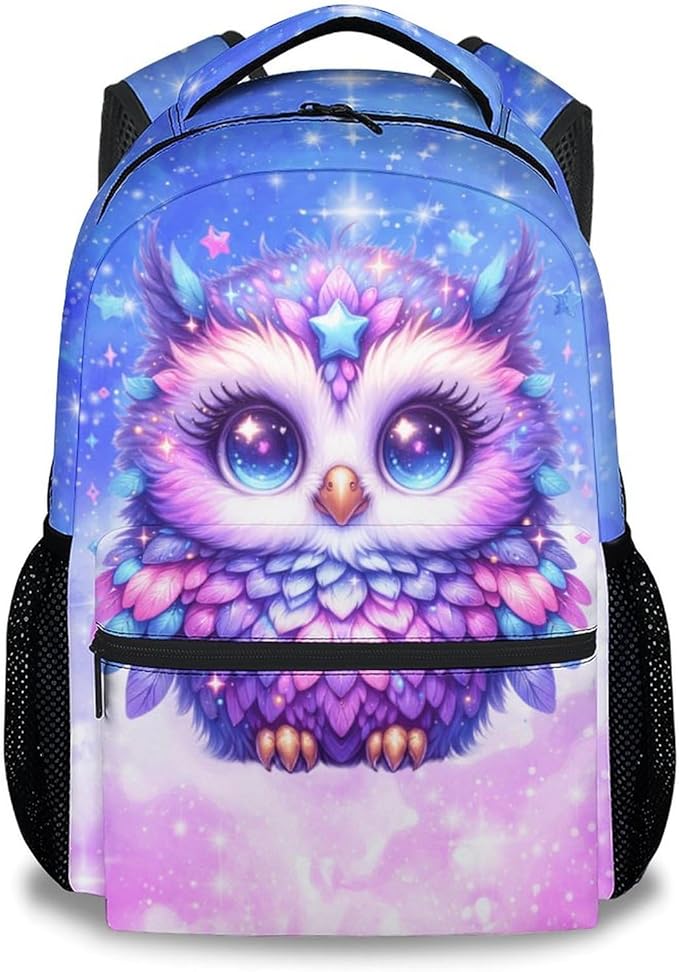 Kids Backpack - Owl Backpack for Girls - Cute Toddlers Bookbag - Durable School Bag for Kindergarten/Preschool/Elementary(17 Inch)