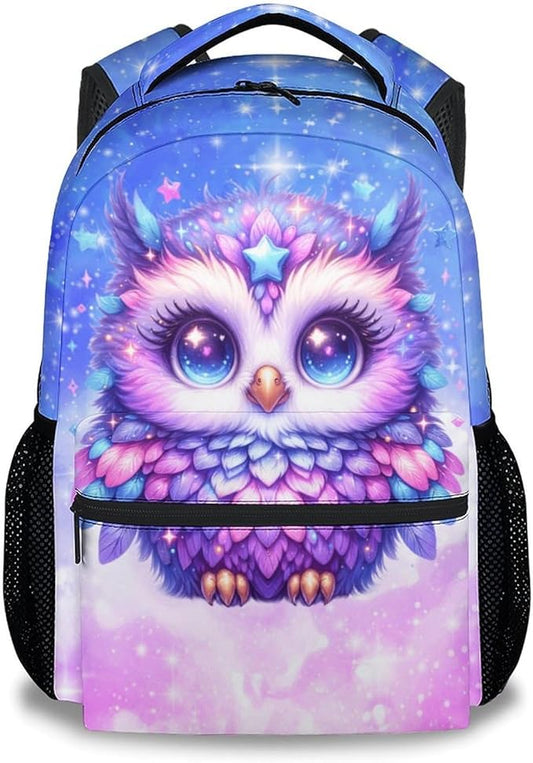 Kids Backpack - Owl Backpack for Girls - Cute Toddlers Bookbag - Durable School Bag for Kindergarten/Preschool/Elementary(17 Inch)