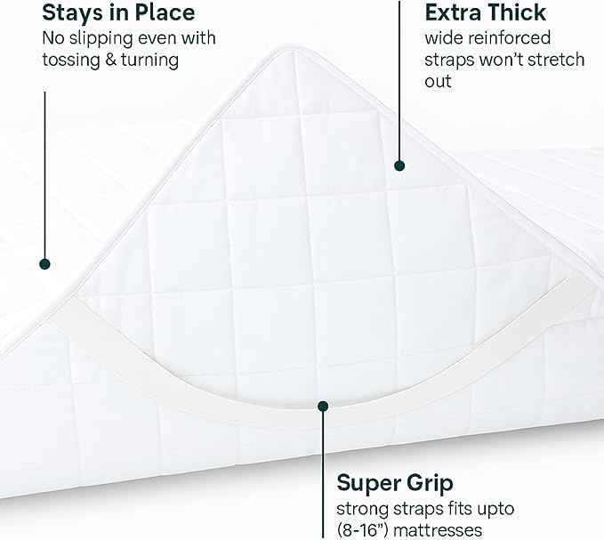 COTTONPASSION Washable Underpads Twin XL Size 39'' x 80'' - Waterproof Reusable Heavy Absorbency Incontinence Bed Pads with Straps - Bedwetting Mattress Protector for Adults, Kids, Elderly and Pets