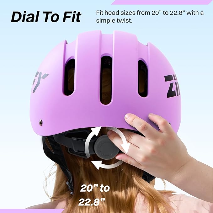 ZIFFY Kids/Toddler Bike Helmet, Adjustable, Lightweight, Safety Certified Scooter Helmet for Boys & Girls with Washable Inner Lining, 2 Sizes, 4 Colors – Fits Toddlers to Youth by Jova