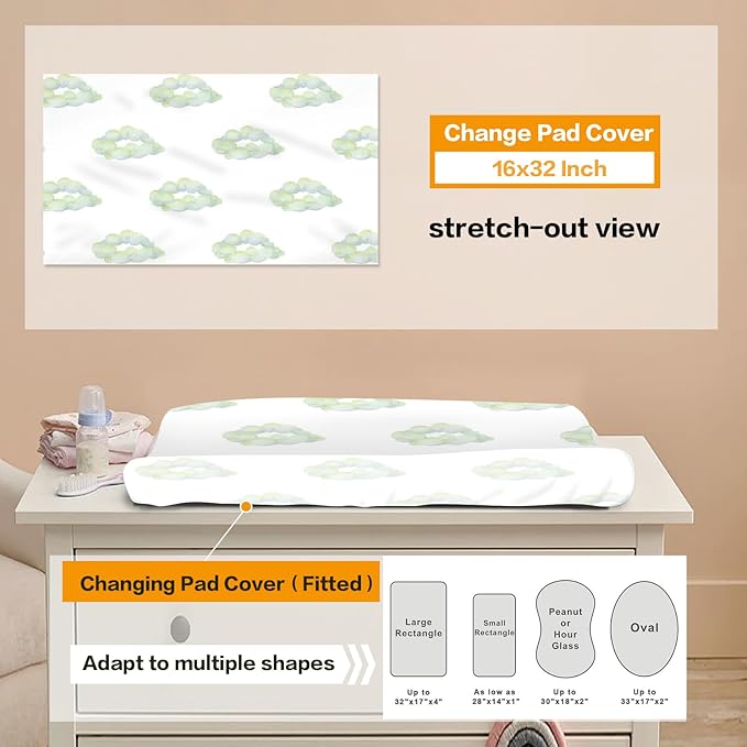 Custom Baby Bedding Set, Personalized Green Dinosaur Bedding, Baby Blanket Fitted Sheet Changing Cover Nursery Rug Room Decor Gift Idea