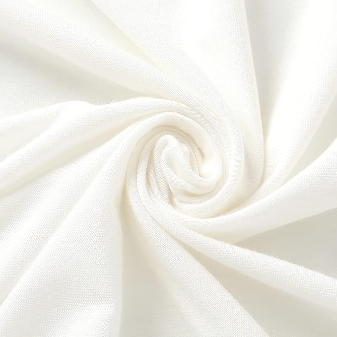 iEvolve Cotton Knitted Baby Swaddle Blanket with Hat Headband Set Newborn Swaddle Wrap Receiving Blankets for Baby Girl Boy 45" x 45"(White)