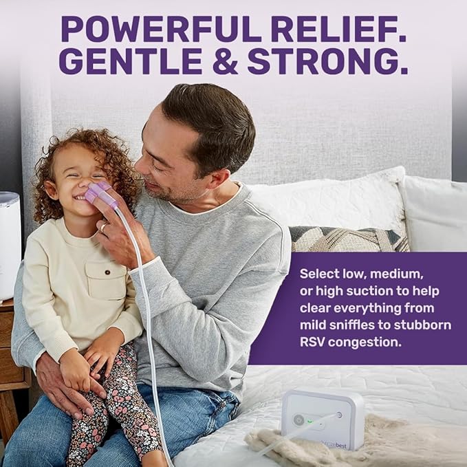 Dr. Noze Best NozeBot Electric Baby Nasal Aspirator - Designed by a Pediatric ENT for Safe, Gentle Congestion Relief - Rechargeable, Portable & Easy to Clean Nose Sucker for Infants and Toddlers