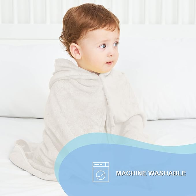 YOYOO Baby Bath Towel – Viscose Derived from Bamboo, Baby Hooded Towels - Newborn Essential Cute Brown Dog-Perfect Baby Registry Gifts for Boy Girl