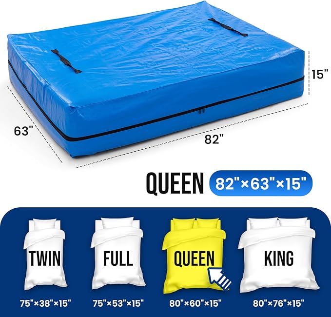 TAILI Queen Mattress Bags for Moving and Storage, Heavy Duty Moving Supplies Mattress Cover with Reinforced Handles, Storage Cover Essentials Packing Protector