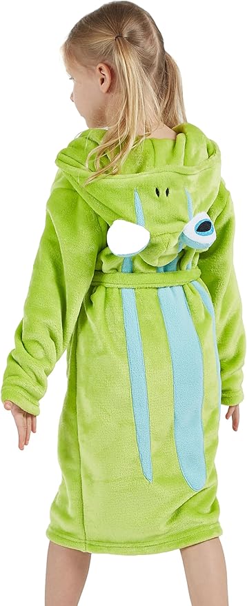 DELEY Girl's Robe Baby Boys Hoodie Robes Toddler Bathrobes for Kids Pajamas Sleepwear