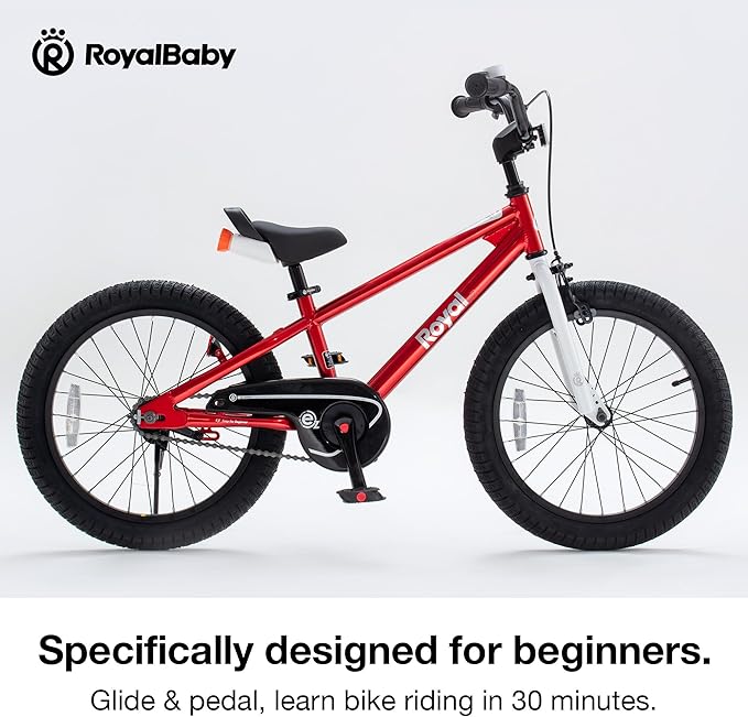 RoyalBaby Kids Bike Freestyle Classic & EZ Balance Pedal Switchable Bicycle, 12 14 16 18 Inch, 3-10 Years Toddler to Big Kids