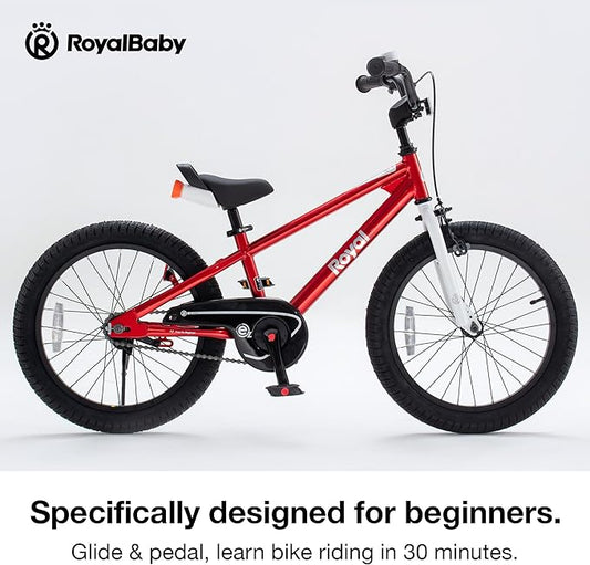 RoyalBaby Kids Bike Freestyle Classic & EZ Balance Pedal Switchable Bicycle, 12 14 16 18 Inch, 3-10 Years Toddler to Big Kids