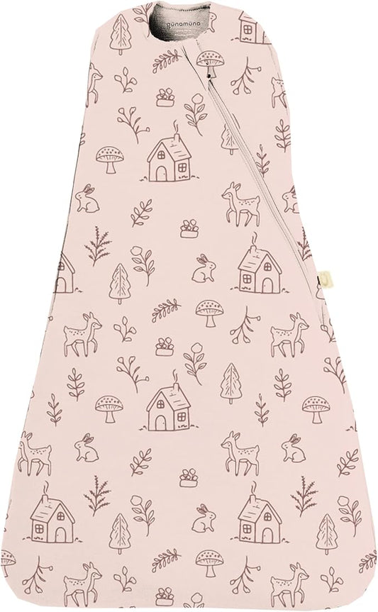 GUNAMUNA Swaddle Sleep Sack for Babies Infants and Toddlers, Easy Diaper Changes, 1.0 TOG, 0-3 Months