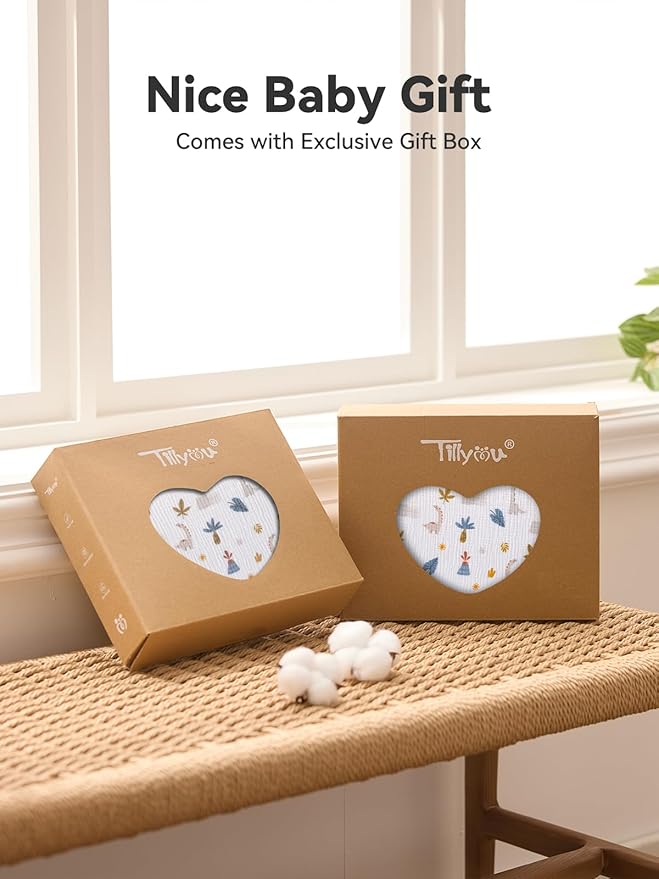 TILLYOU Muslin Bassinet Sheets for Baby Boys Girls 3 Pack, Soft Breathable Elastic Cotton Bassinet Mattress Sheets, Fit Hourglass Oval Rectangle Cradle Mattress, 33"X17",Dinosaur