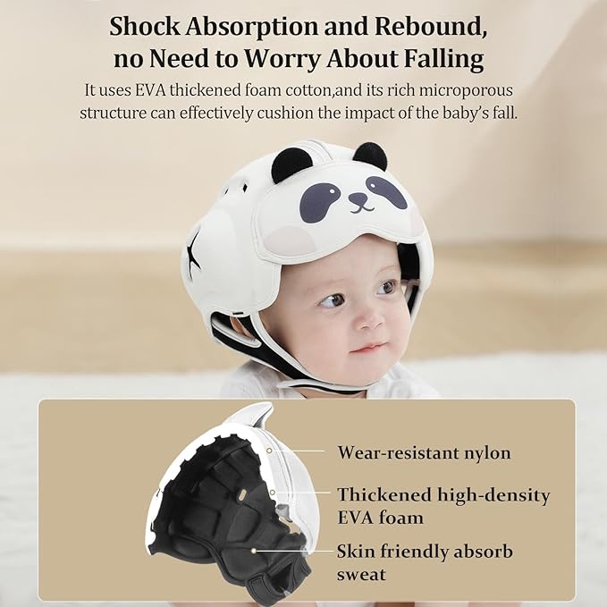 MamboBaby Baby Safety Helmet, Baby Head Protector for Crawling & Walking, Ultra-Lightweight Breathable - Soft Adjustable Toddler Head Guard, Anti-Bump, for 10-24 Months