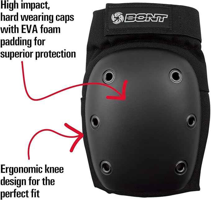 Bont Skates– Junior/Kids Triple Pad Protection Set with Knee Pads, Elbow Pads and Wrist Guards