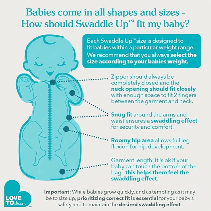 Love to Dream Swaddle UP, Baby Sleep Sack, Self-Soothing Swaddles for Newborns, Improves Sleep, Snug Fit Helps Calm Startle Reflex, New Born Essentials for Baby, 1.0 TOG, 13-19 lbs, Daydream Blue