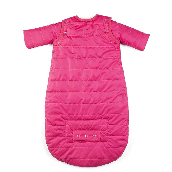 Baby Deedee Sleep Nest Travel Quilted Baby Sleeping Bag Sack with Sleeves, Hot Pink, Large (18-36 Month)