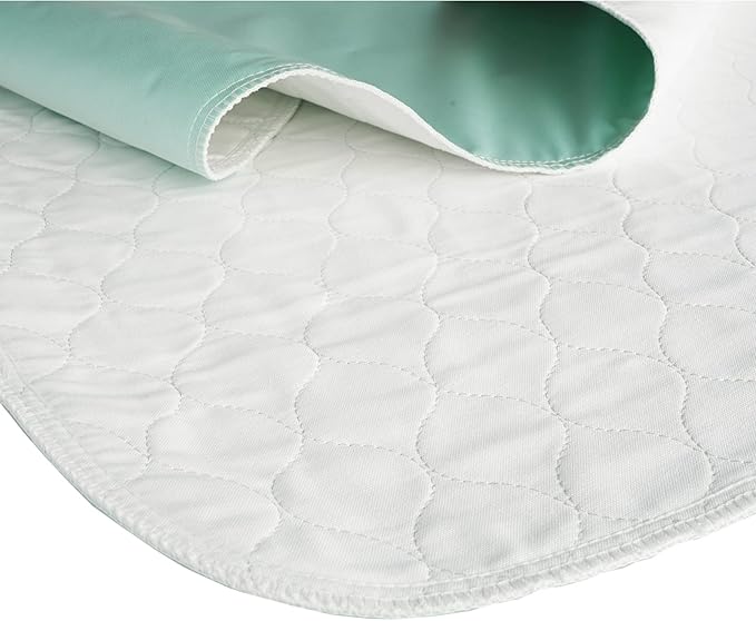Pack of 2 Careboree Quilted Cotton Top Underpad 36"X60" Reusable Incontinence Bed Pads Washable Durable Waterproof Extra Absorbent Draw Sheet for Mattress