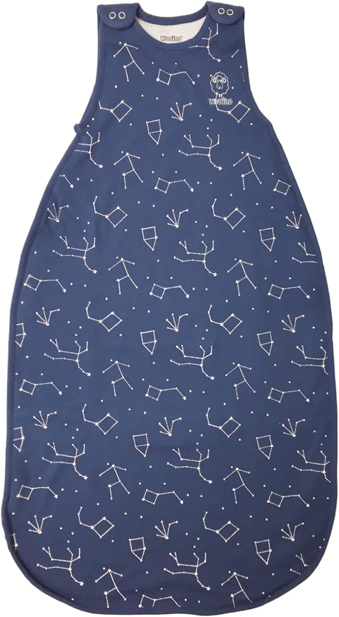 Woolino Big Kid Sleeping Bag, 4 Season Baby Sleep Sack, Merino Wool and Organic Cotton Wearable Blanket, 4-6 Years