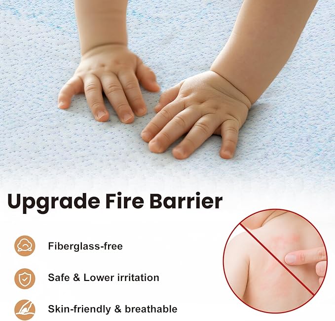 Crib Mattress, 52 x 27 Dual-Sided Memory Foam Baby and Toddler Mattress, Triple Layer Toddler Bed Mattress with Waterproof, Breathable, Removable Machine Washable Cover, Baby Mattresses for Crib